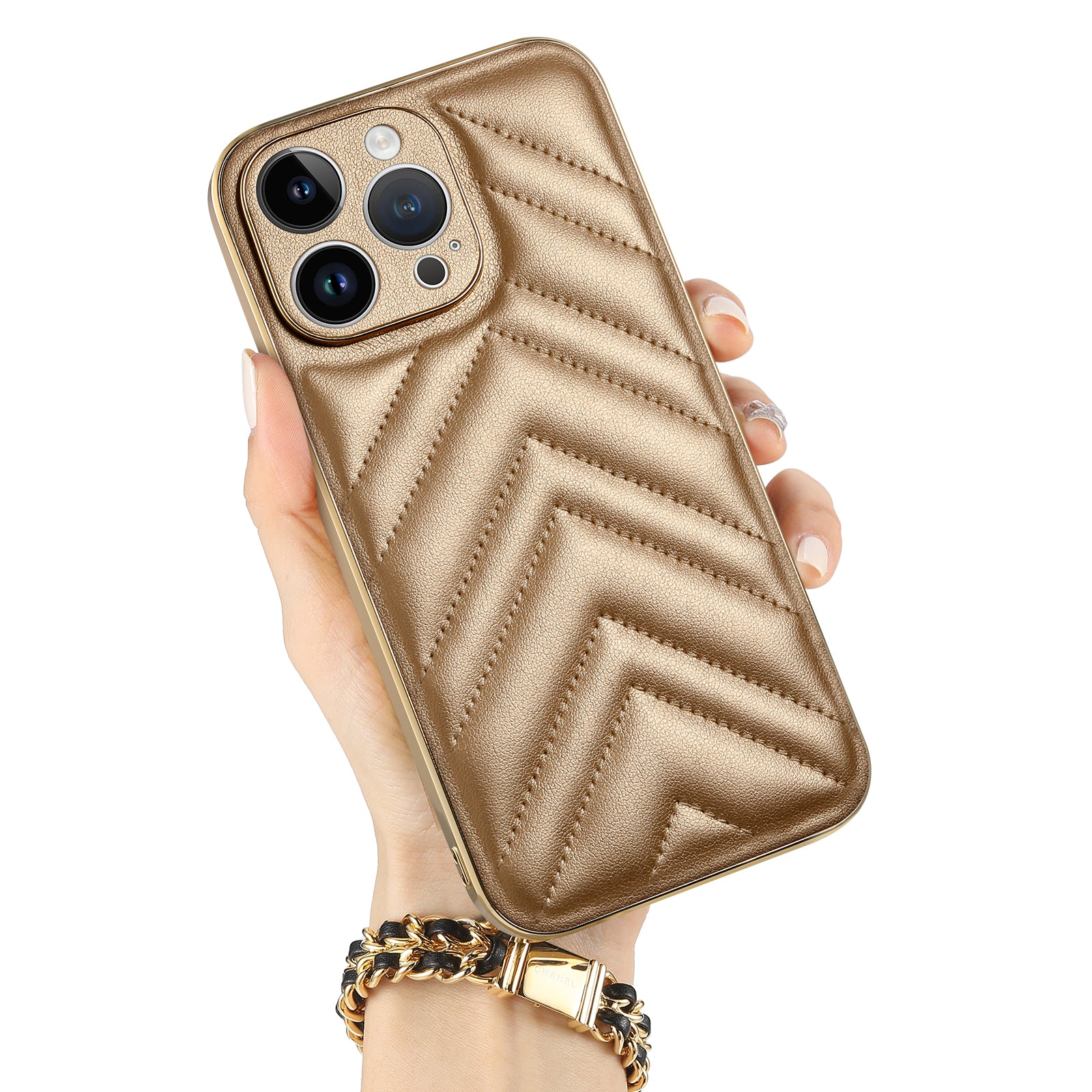 Shockproof Phone Cover For iPhone 14 Pro Max V-shape Grid Stitching Line Phone Case Shockproof Phone Cover For iPhone 14 Pro Max V-shape Grid Stitching Line Phone Case